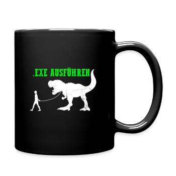 Admin Programmierer ITler Informatiker Spruch EXE - Tasse einfarbig - Schwarz - Rechts