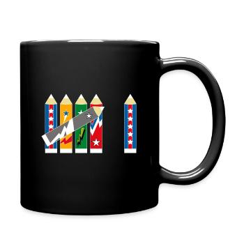 6 Birthday Tally 6 Years Old - Full Colour Mug - black - Right
