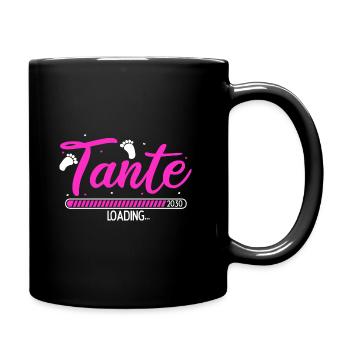 Tante Loading 2030 Babyankündigung Geburt Babygesc - Tasse einfarbig - Schwarz - Rechts