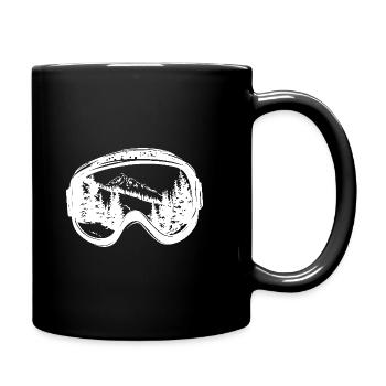 Skibrille Piste Berge - Tasse einfarbig - Schwarz - Rechts
