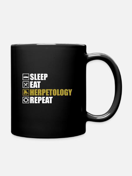 Zoologie Reptilien Amphibien - Tasse einfarbig - Schwarz