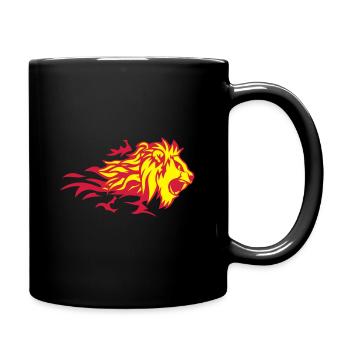 lion flamme feu animal 3020 - Mug uni - noir - Droite