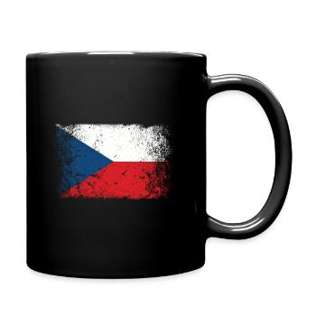 République tchèque Drapeau tchèque Vintage - Mug uni - noir - Droite