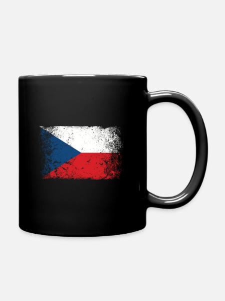 République tchèque Drapeau tchèque Vintage - Mug uni - noir