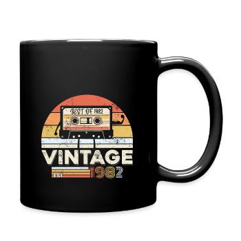 Vintage 1982 40th Birthday Gift Forty Years - Full Colour Mug - black - Right