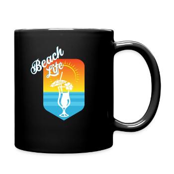 Strand - Tasse einfarbig - Schwarz - Rechts