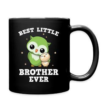 Best Little Brother Ever - Little owl brother - Full Colour Mug - black - Right