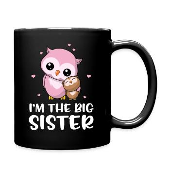 I'm The Big Sister - Big Owls Sister - Full Colour Mug - black - Right
