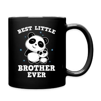 Best Little Brother Ever - Kleiner Panda Bruder - Tasse einfarbig - Schwarz - Rechts