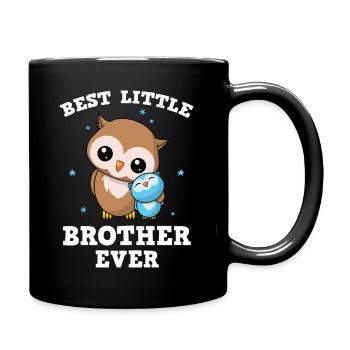 Best Little Brother Ever - Little owl brother - Full Colour Mug - black - Right