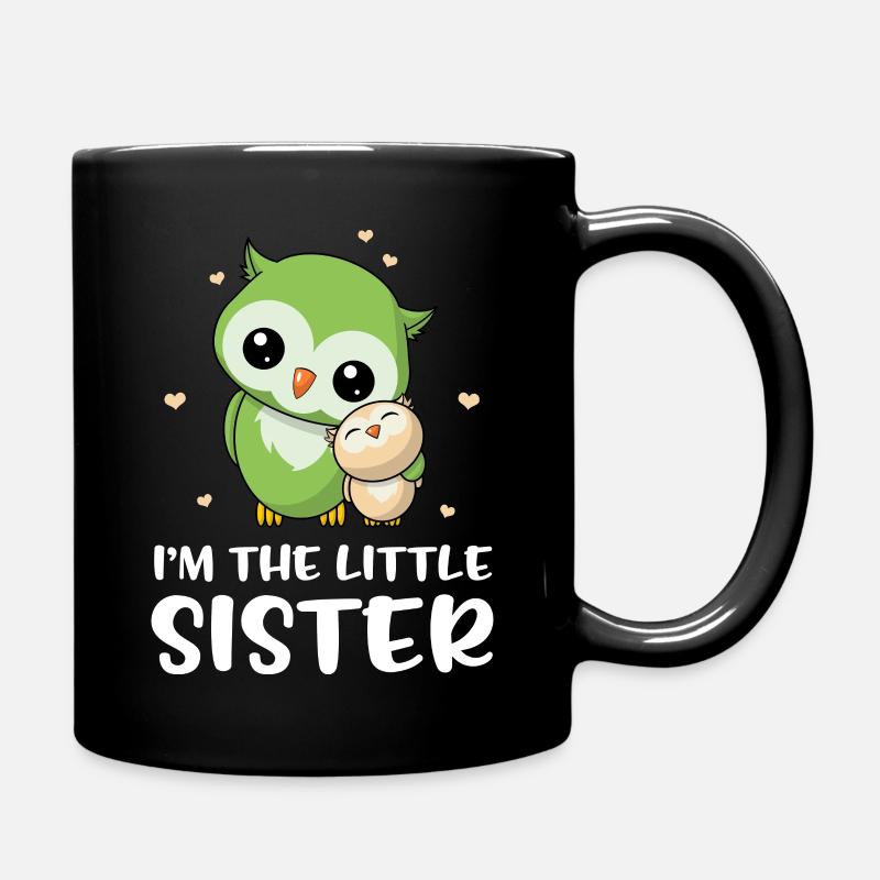 Je suis la petite soeur - petite soeur chouette - Mug uni - noir
