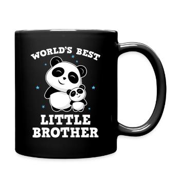 World's Best Little Brother - Kleiner Bruder Panda - Tasse einfarbig - Schwarz - Rechts