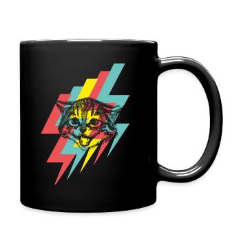 cat - Full Colour Mug - black - Right