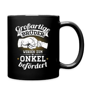 Great brothers are promoted to uncle - Full Colour Mug - black - Right