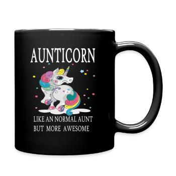 AUNTICORN Like a Normal Aunt But More Awesome - Full Colour Mug - black - Right