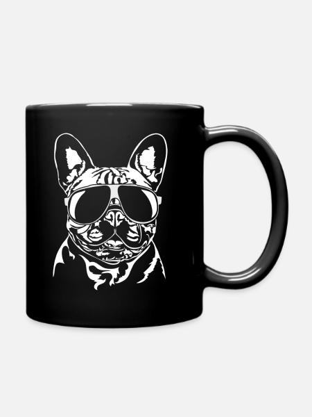 FRENCH BULLDOG cool Wilsigns dog dogs - Full Colour Mug - black