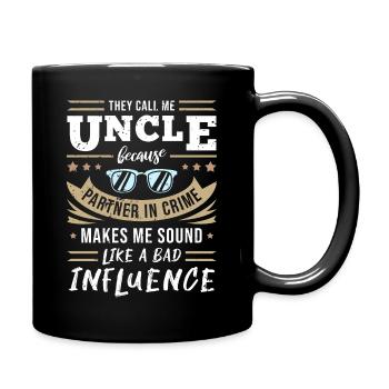 Uncle - Partner In Crime & Bad Influence - Tasse einfarbig - Schwarz - Rechts