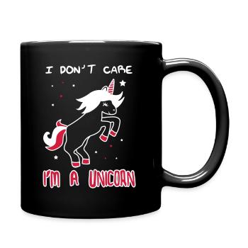 I don't care i'm a unicorn,licorne,humour,citation - Mug uni - noir - Droite
