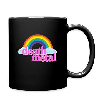 Death Metal Pink Rainbow Clouds Funny Parody - Full Colour Mug - black - Right