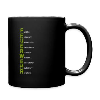 FEUERWEHR - Tasse einfarbig - Schwarz - Rechts