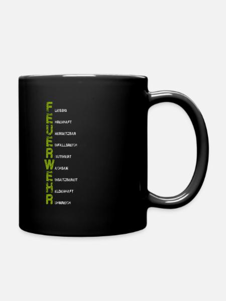 FEUERWEHR - Tasse einfarbig - Schwarz