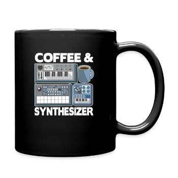 Modular Synthesizer Synth Analog Coffee Coffee - Full Colour Mug - black - Right