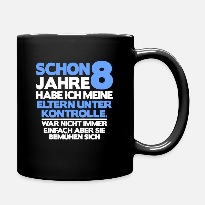 8. Geburtstag Junge Geschenk lustig Shirt 8 Jahre - Tasse einfarbig - Schwarz