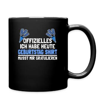 Süßes Kinder Geburtstag Shirt lustig Baby Junge - Tasse einfarbig - Schwarz - Rechts
