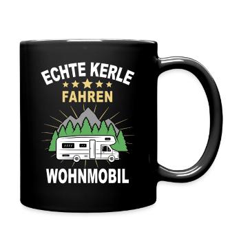 Wohnmobil Camping Kerle - Tasse einfarbig - Schwarz - Rechts
