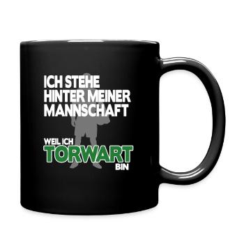 Torhüter Torwart Geschenk Geburtstag Fußball Shirt - Tasse einfarbig - Schwarz - Rechts