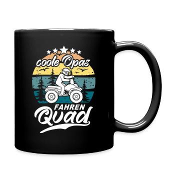 Quad Opa Geschenk Opas Quads Spruch - Tasse einfarbig - Schwarz - Rechts
