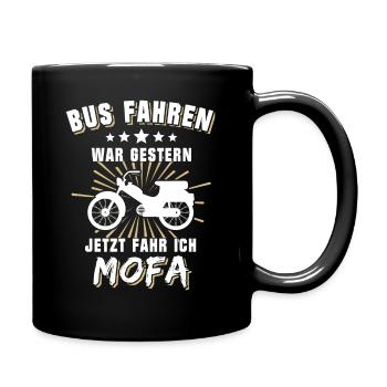Mofa Führerschein Mofafahrer Mofaführerschein - Tasse einfarbig - Schwarz - Rechts