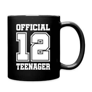 12th birthday teenager gift - Full Colour Mug - black - Right