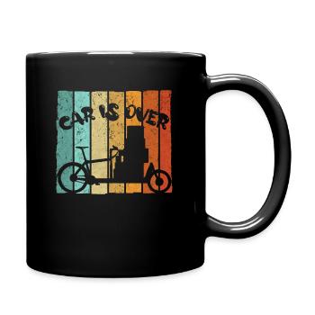 Cargo bike bike courier bike bicycle transport bike - Full Colour Mug - black - Right