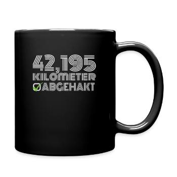 Jogger Laufen Jogging Läufer Marathonlauf Marathon - Tasse einfarbig - Schwarz - Rechts