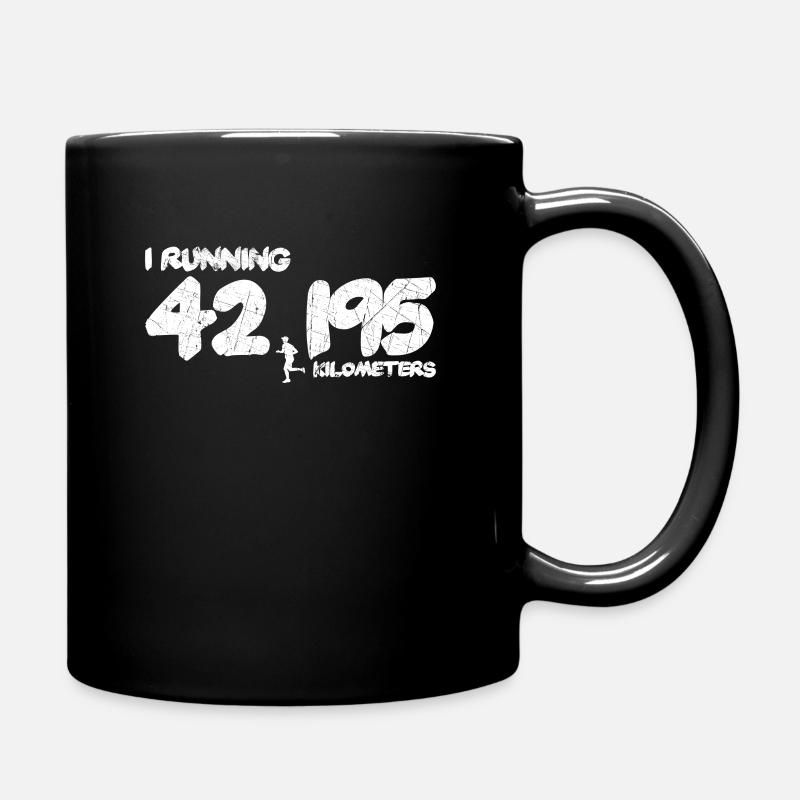 Joggeur Courir Jogging Coureurs Marathon 42,195km - Mug uni - noir