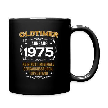 Oldtimer Jahrgang 1975 Vintage Design - Tasse einfarbig - Schwarz - Rechts