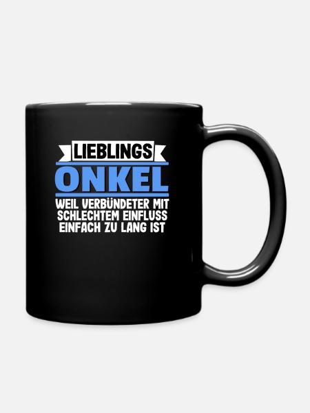 Patenonkel Onkel Neffe Nichte Bester Onkel T-Shirt - Tasse einfarbig - Schwarz