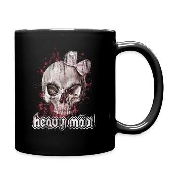 Heavy Mädl - Tasse einfarbig - Schwarz - Rechts