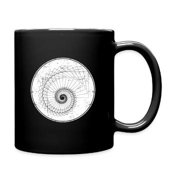 mathematische spirale - Tasse einfarbig - Schwarz - Rechts