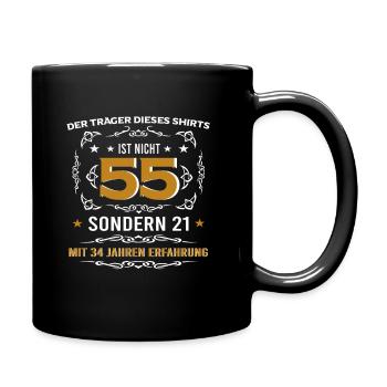 Lustige Geschenkidee für Großeltern zum 55.Bday - Tasse einfarbig - Schwarz - Rechts
