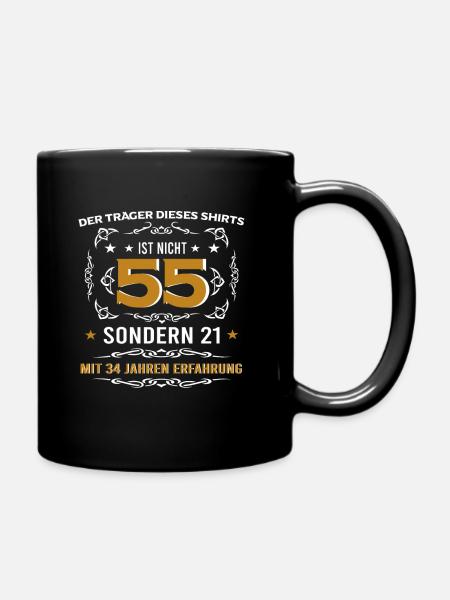 Lustige Geschenkidee für Großeltern zum 55.Bday - Tasse einfarbig - Schwarz
