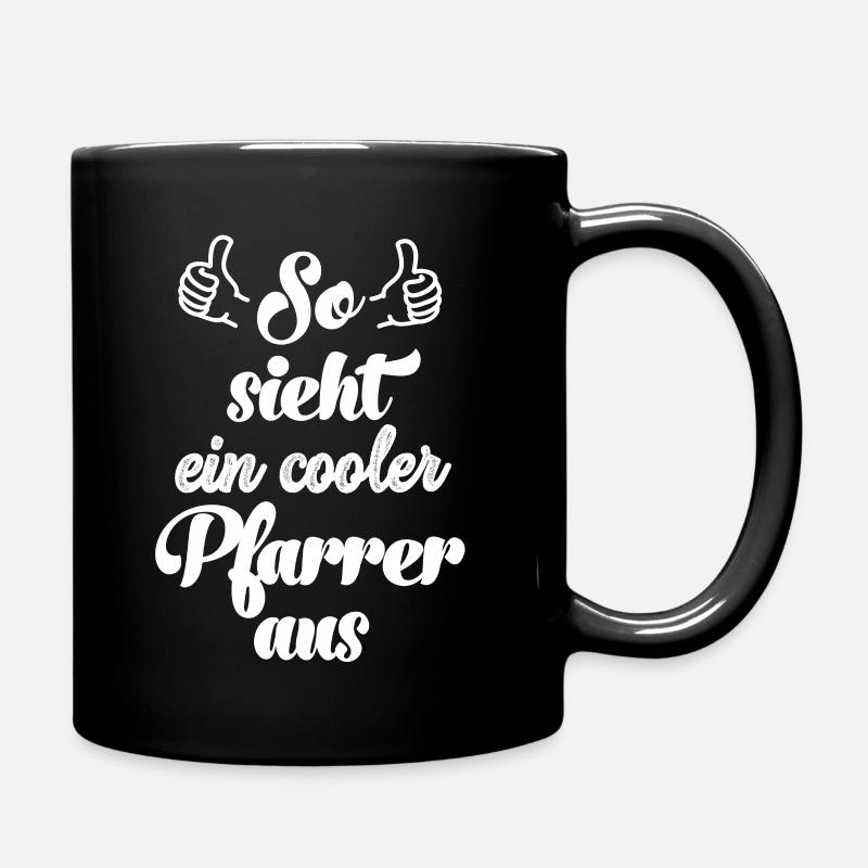 So sieht ein cooler Pfarrer aus Pastor Kirche Gott - Tasse einfarbig - Schwarz