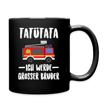 Tatü Tata ich werde großer Bruder - Tasse einfarbig - Schwarz - Rechts