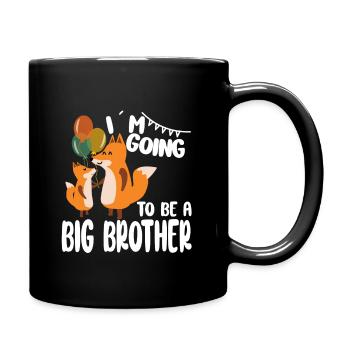 Ich werde großer Bruder - Tasse einfarbig - Schwarz - Rechts