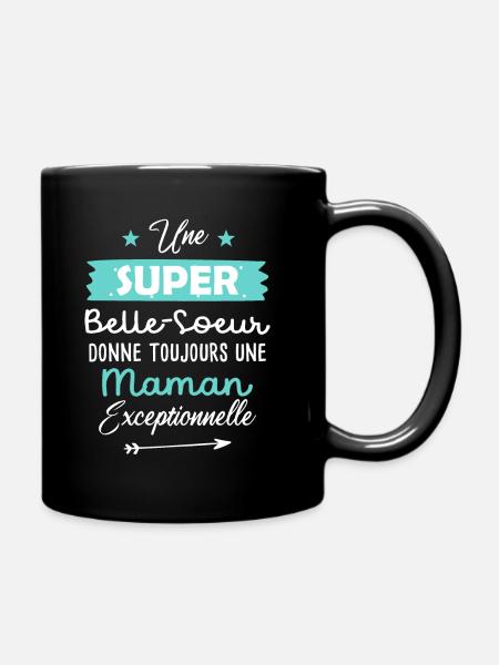 Belle soeur future maman cadeau drôle annonce mère - Mug uni - noir