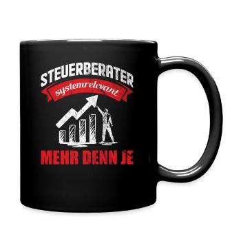 Steuerberater Finanzen Steuer Geschenkidee - Tasse einfarbig - Schwarz - Rechts