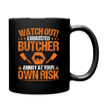 Boucher boucher boucher boucher boucher boucher - Mug uni - noir - Droite