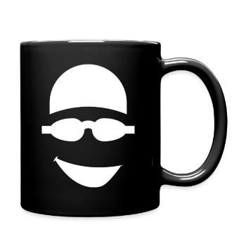 Swimmer Face Abstract Cool Swim Swimming Pool - Tasse einfarbig - Schwarz - Rechts
