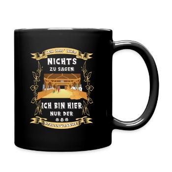 Stallbursche Reiten Pferd Stall witziger Spruch - Tasse einfarbig - Schwarz - Rechts